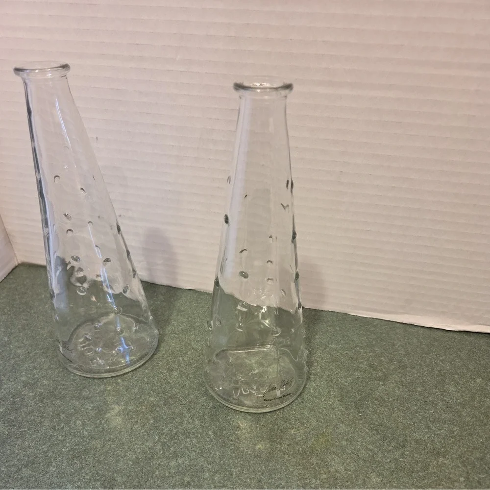 SET OF 2 IKEA GLASS BUD VASES #15234 7 1/8